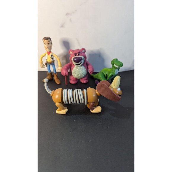 Toy Story Character Figures Set Of 4: Woody Lotso Rex & Slinky Figurines mini ca - Picture 3 of 5